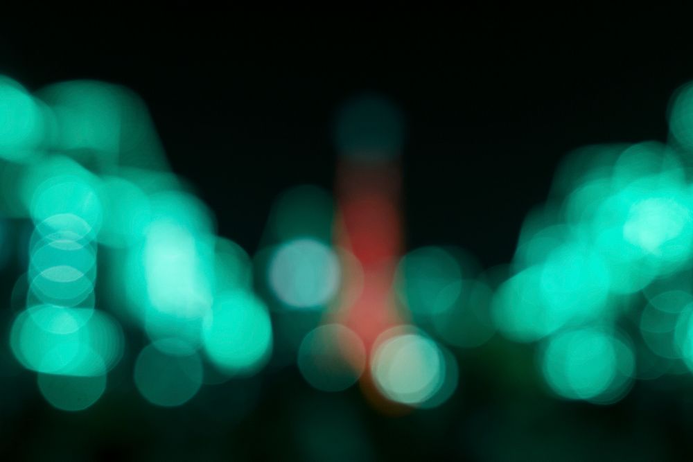 Dark Nightlights Blurry Modern Urban City