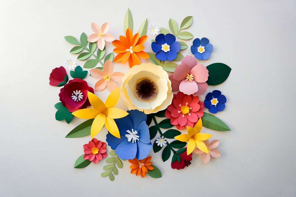 Flowers Handmade Design Papercraft Art