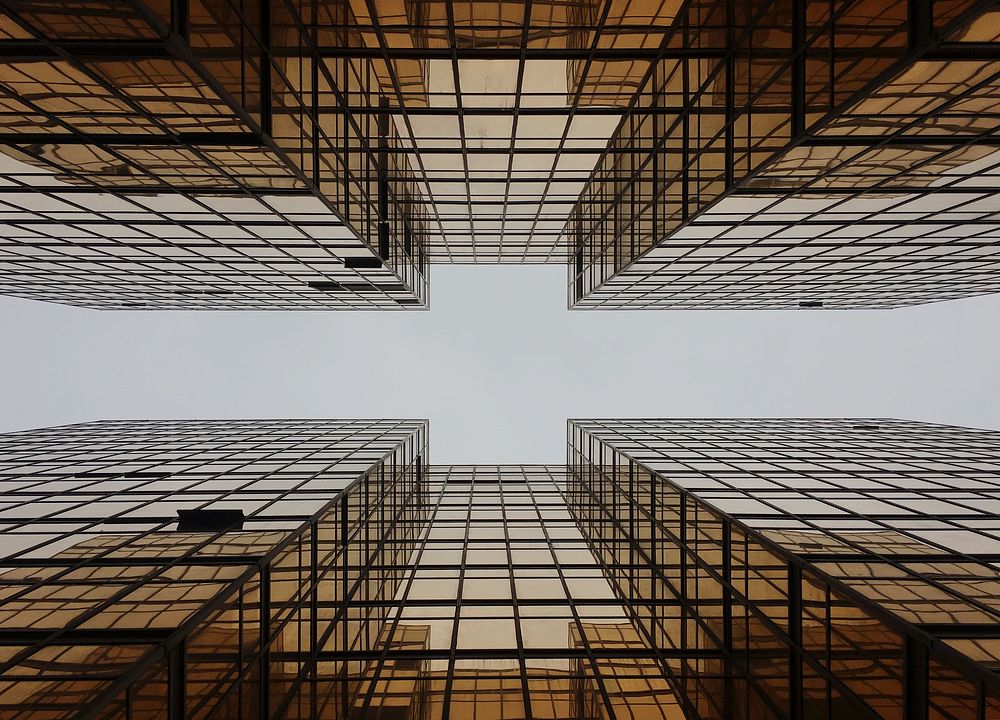 Hong Kong Skyscaper Building Reflection