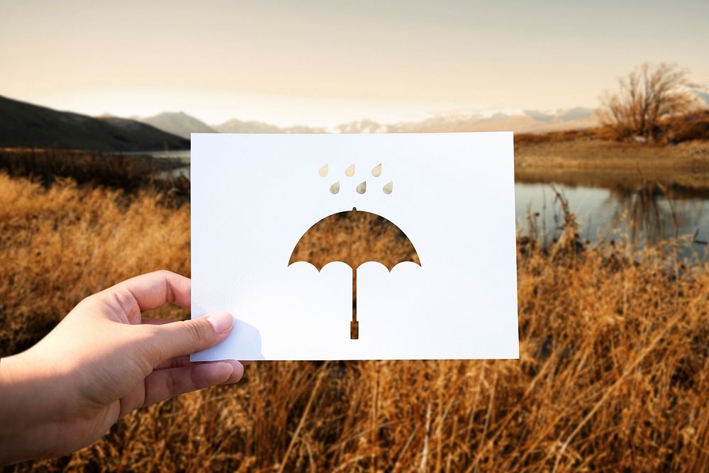 Rainy season perforated paper umbrella