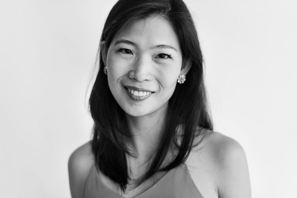 A portrait of Asian woman