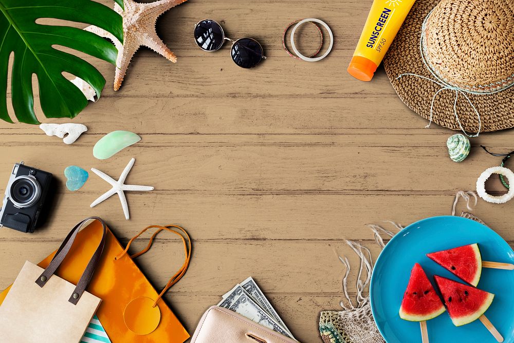 Design space for summer holiday background