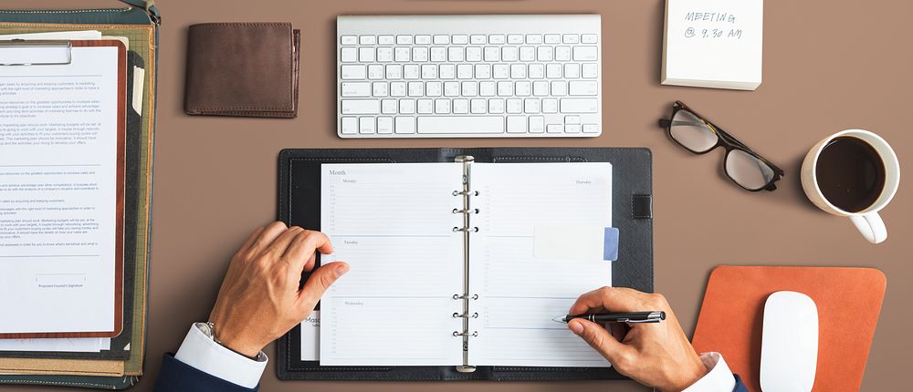 Gadget Desk Table Business Stationery Workspace Concept