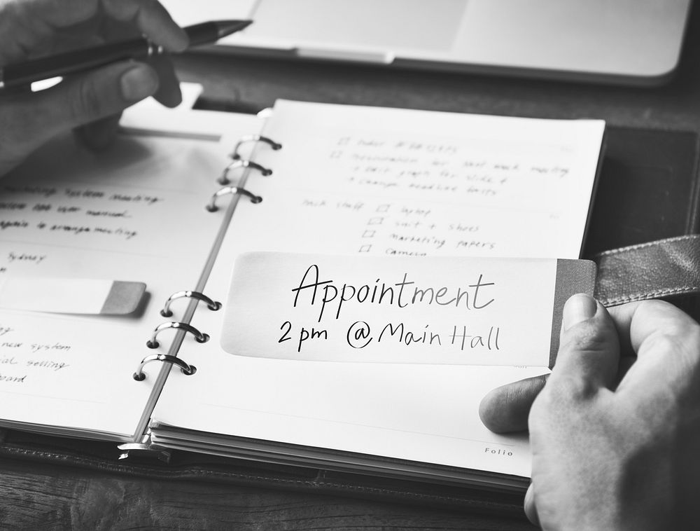 Appointment Agenda Meting Digital Tablet Concept
