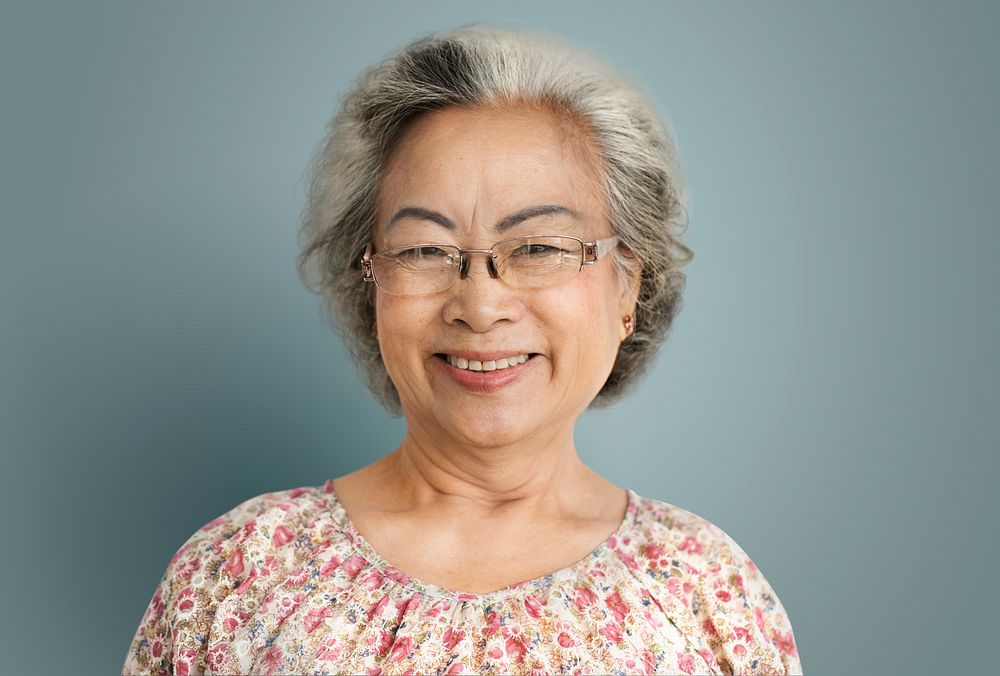 Senior Woman Cheerful Happiness Retirement Concept
