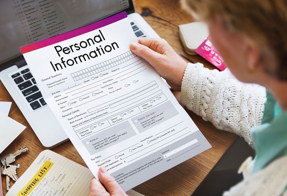 Personal Information Form Identity Concept