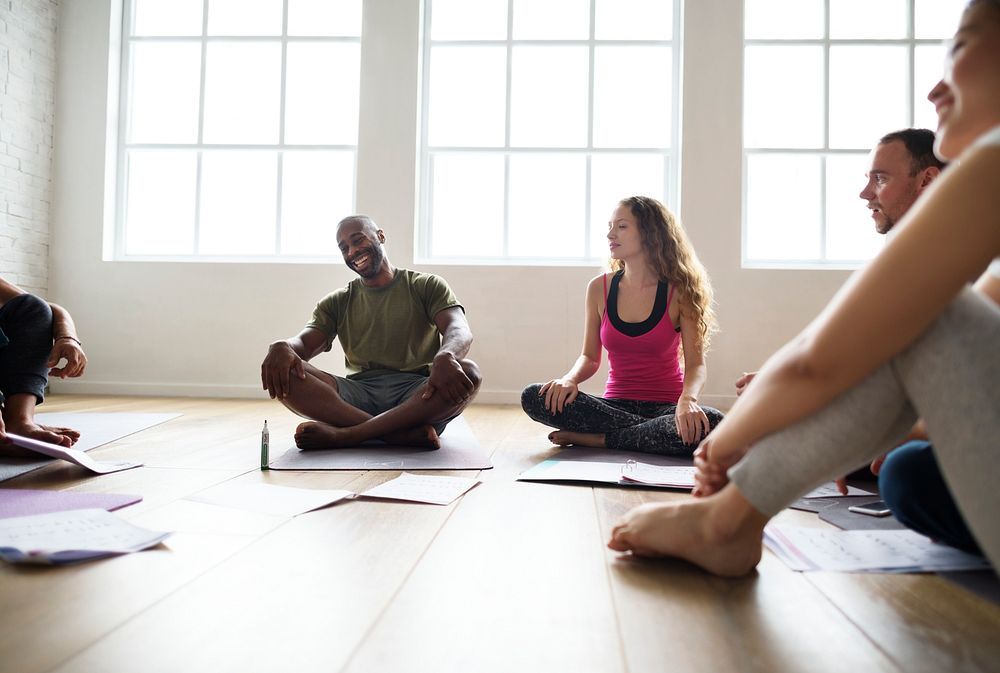 Yoga class concept