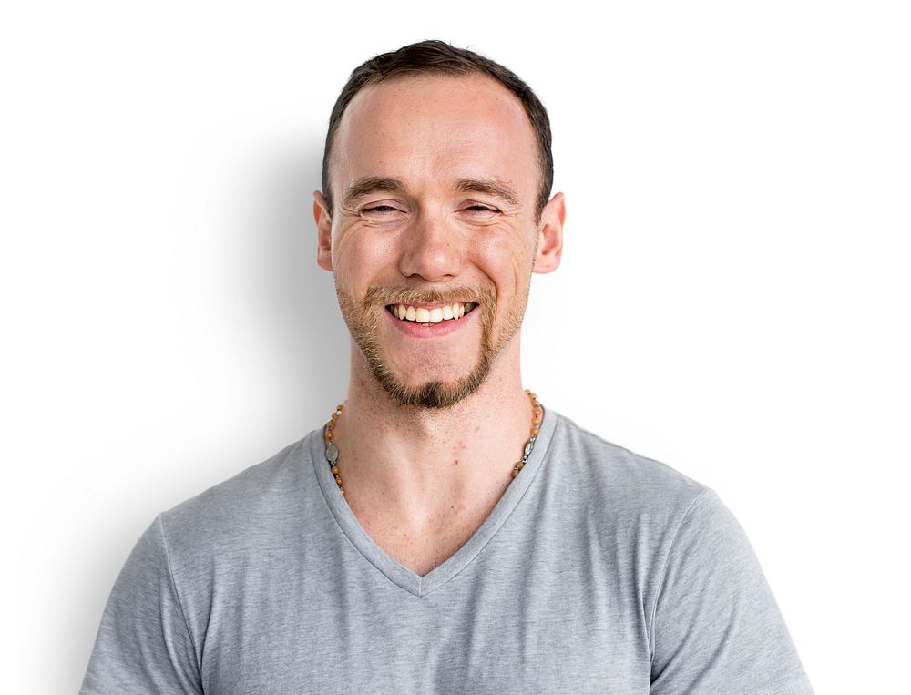 Portrait of smiling muscular man