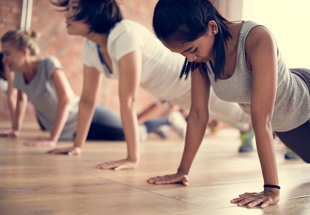 Diversity People Exercise Class Relax Concept