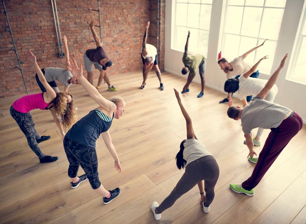 Diversity People Exercise Class Relax Concept