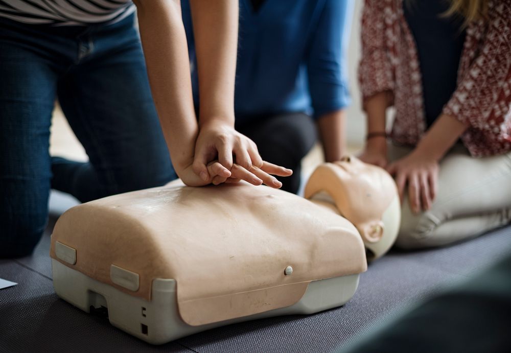 CPR First Aid Training Concept
