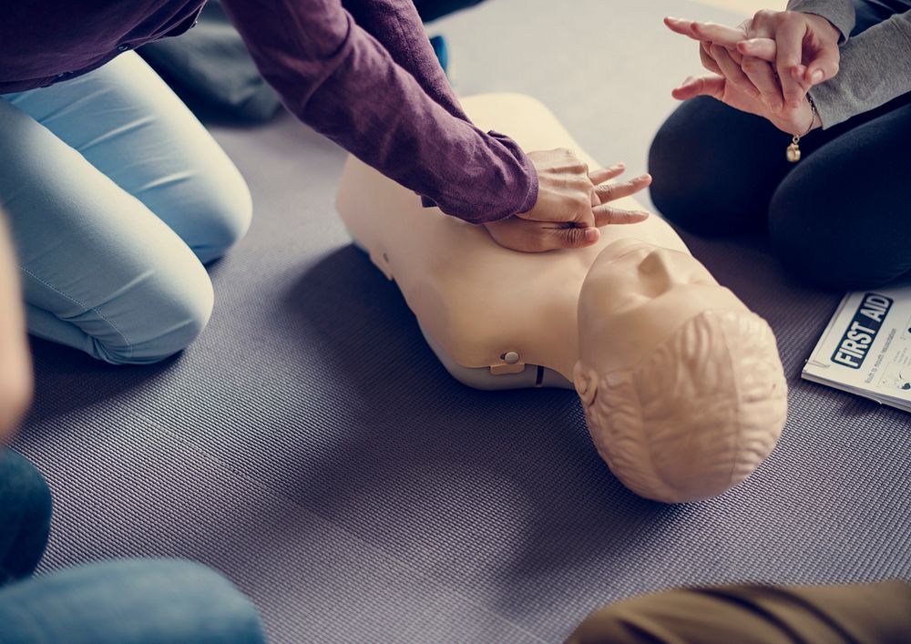 CPR First Aid Training Concept