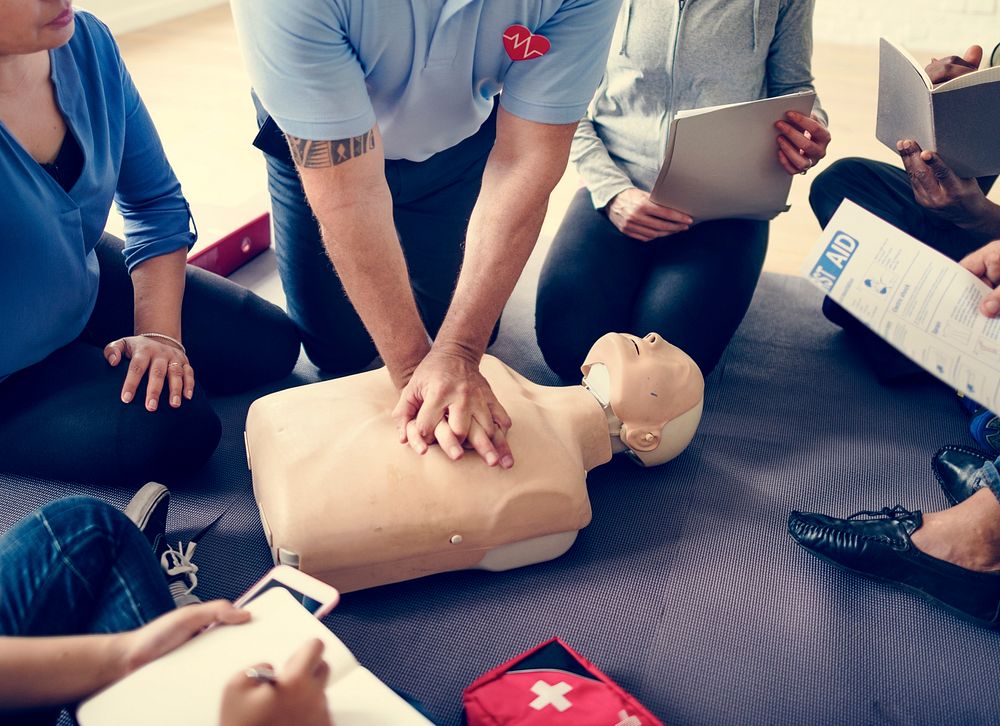 CPR First Aid Training Concept