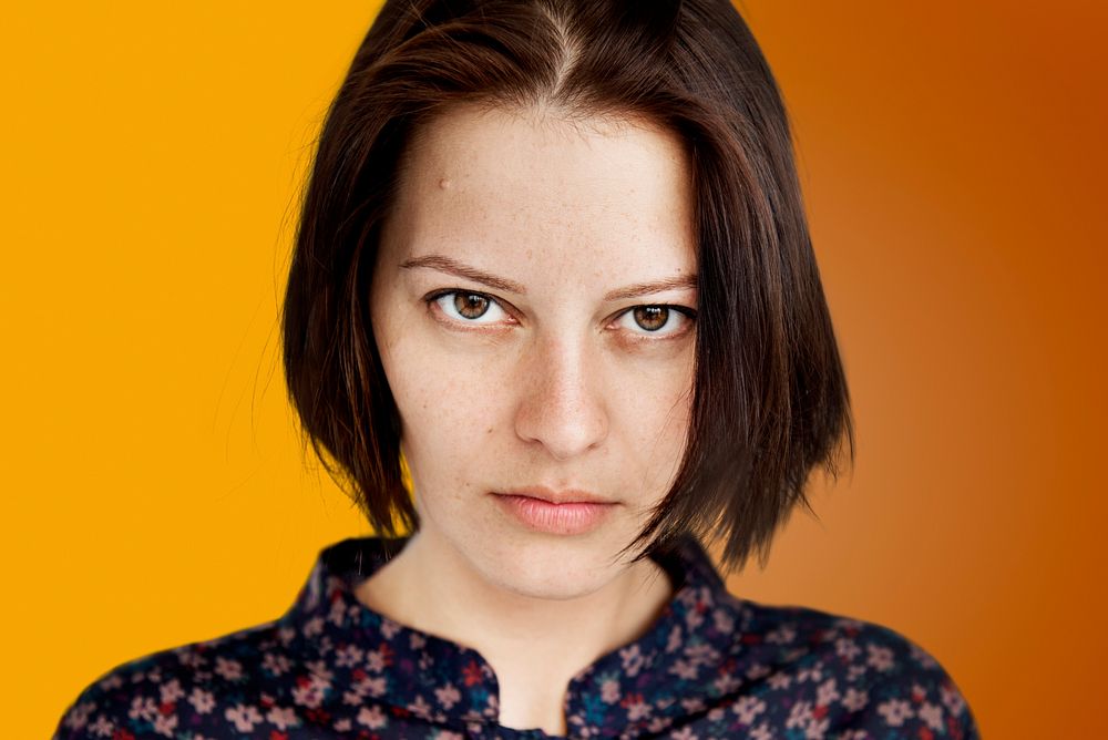 Woman Face Upset Unhappy Expression Concept