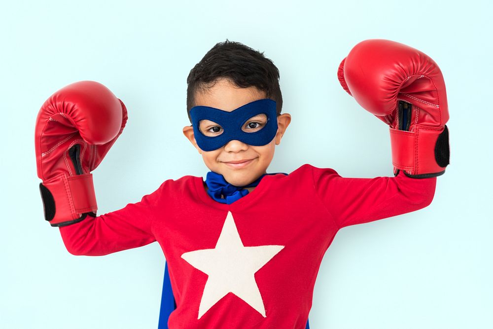 Boy Superhero Brave Child Gutsy Kid Concept