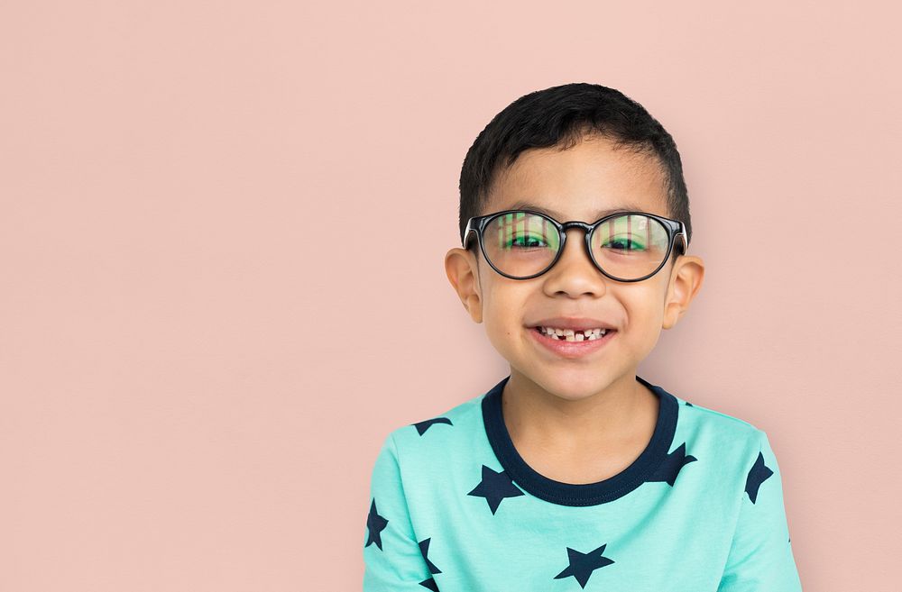 Little Boy Wearing Glasses Concept