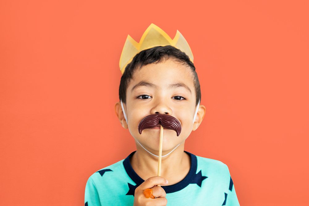 Little Boy Moustache Crown Concept