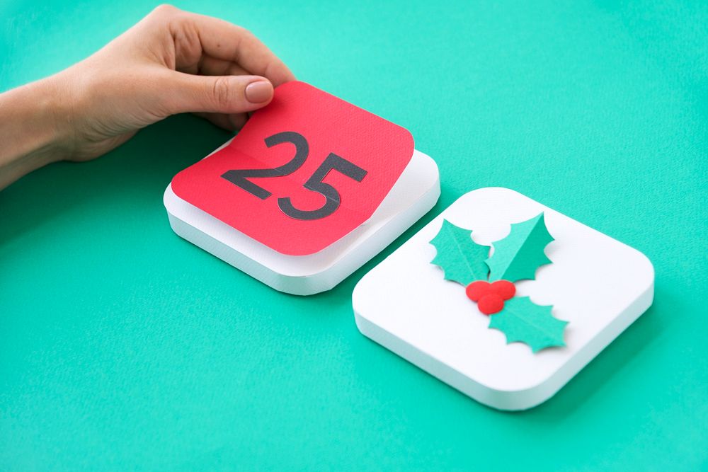 Christmas date paper craft