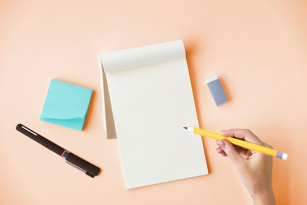 Blank Mockup Empty Page Diary Concept