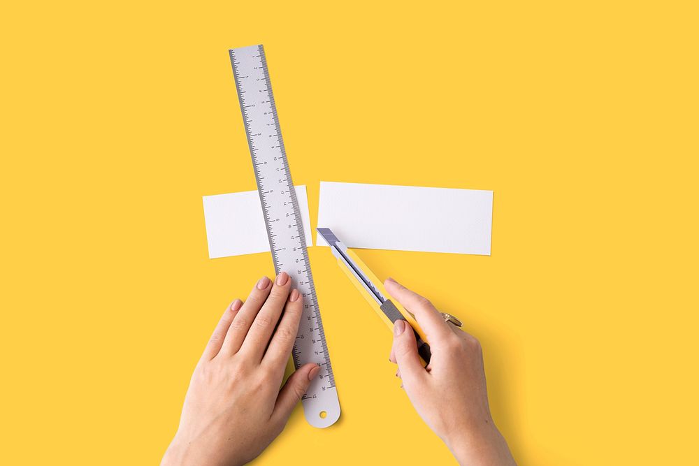 Cutter Ruler Paper Art Color Design Creative Concept