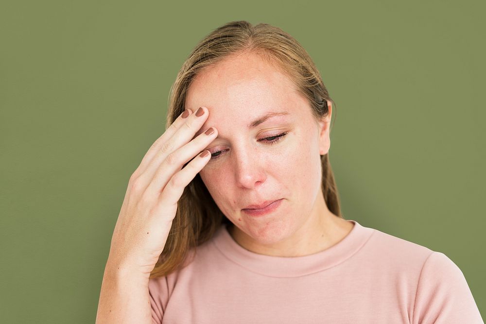 Woman Sickness Headache Cold Fever Concept