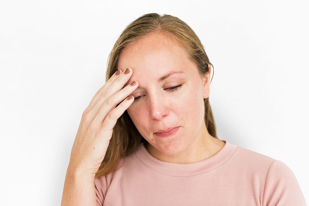 Woman Sickness Headache Cold Fever Concept