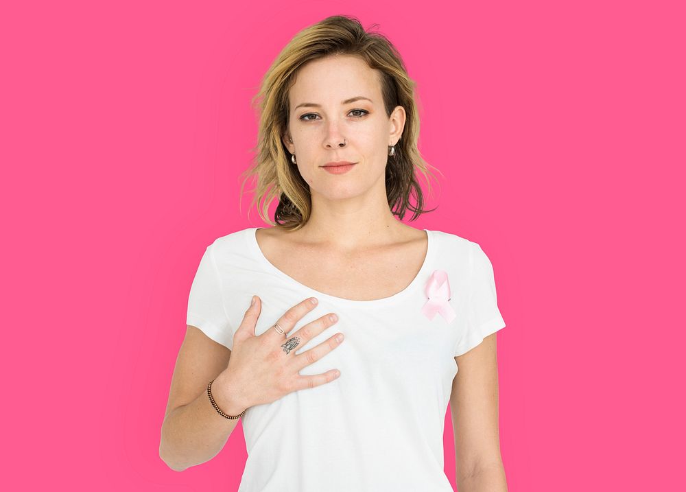 Woman Smiling Happiness Breast Cancer Awareness Portrait