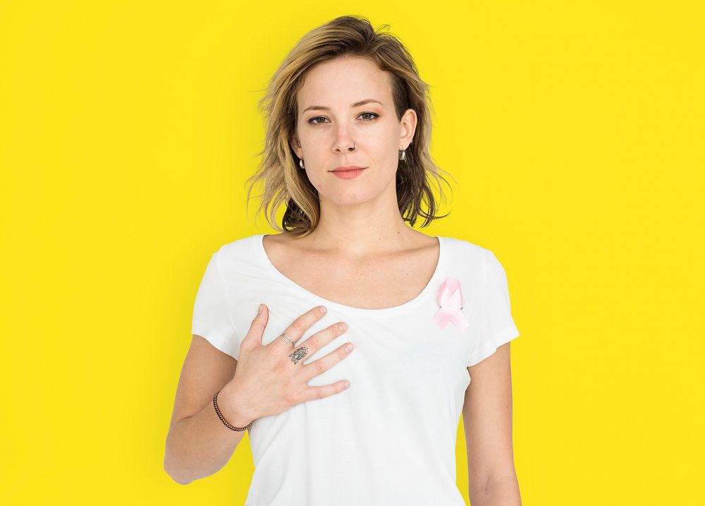 Woman Smiling Happiness Breast Cancer Awareness Portrait
