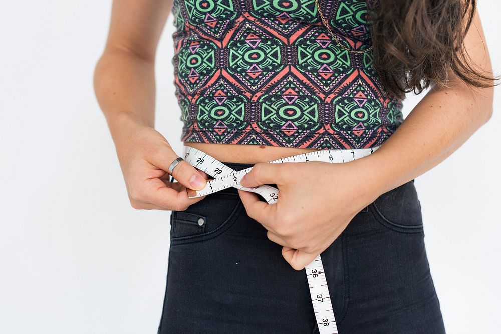 Woman Measure Body Line Concept