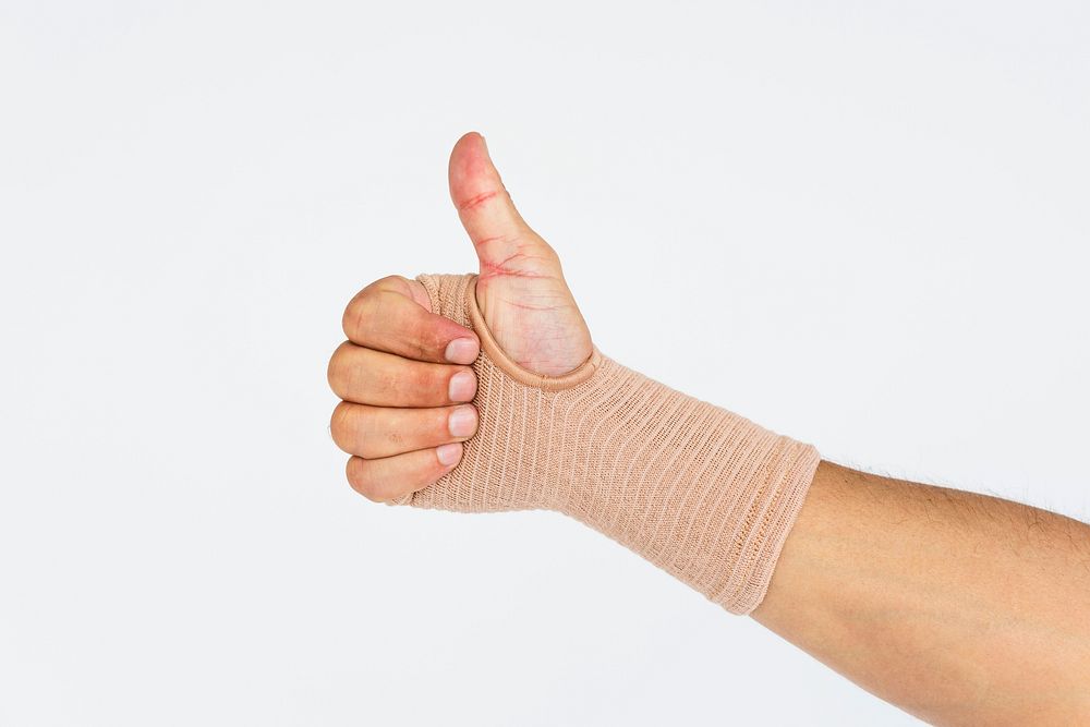 Bandage Like Hand Fingers Concept