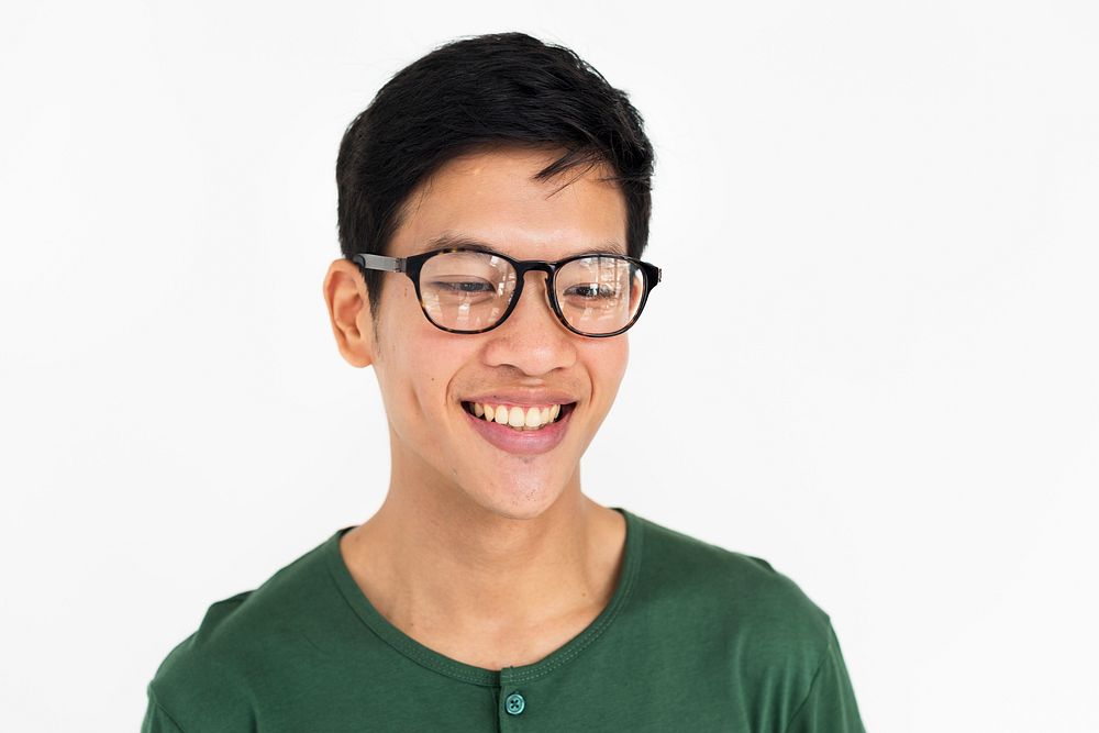 Men Smile Face Expression Portrait Concept