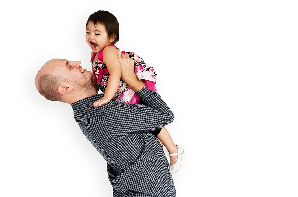 Family Cheerful Studio Portrait Concept