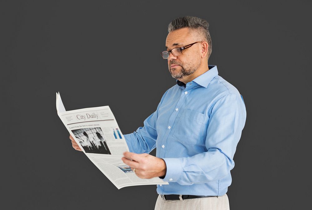 Man Serious Studio Portrait Concept