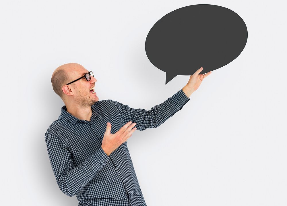 Caucasian Speech Bubble Communication Concept