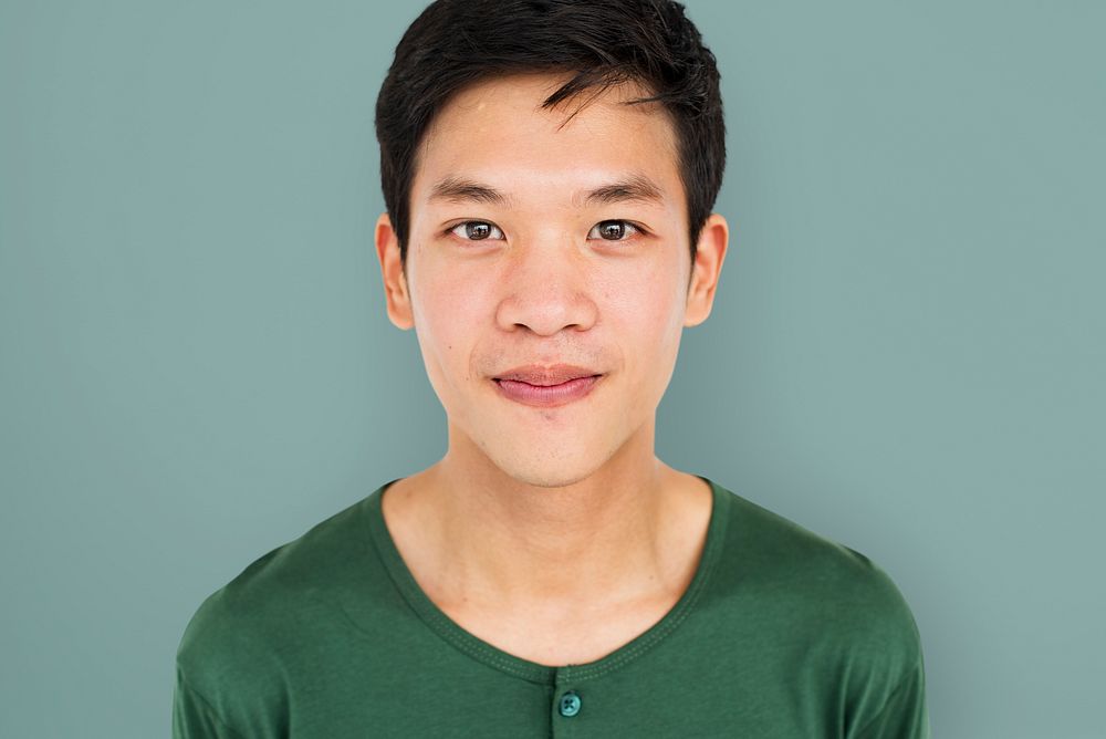 Man Nutural Confident Portrait Casual Cheerful Concept