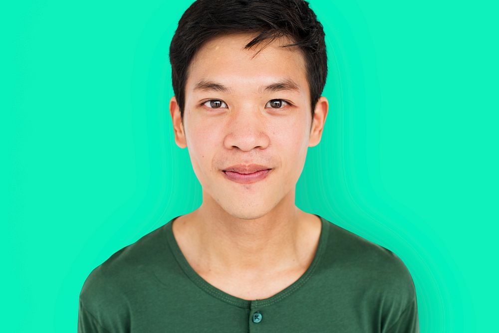Man Nutural Confident Portrait Casual Cheerful Concept