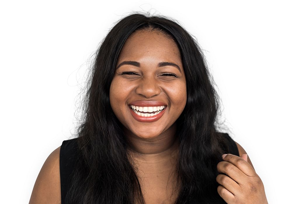 Woman Cheerful Studio Portrait Concept