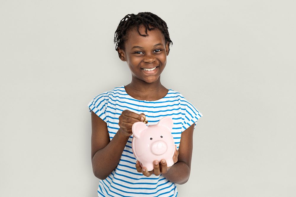 Girl Cheerful Studio Portrait Concept