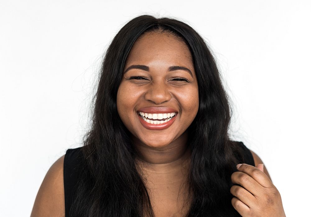 Portrait of happy African American woman