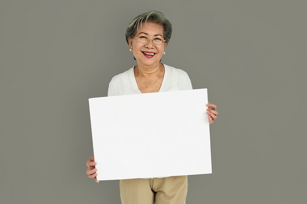 Woman Cheerful Studio Portrait Concept