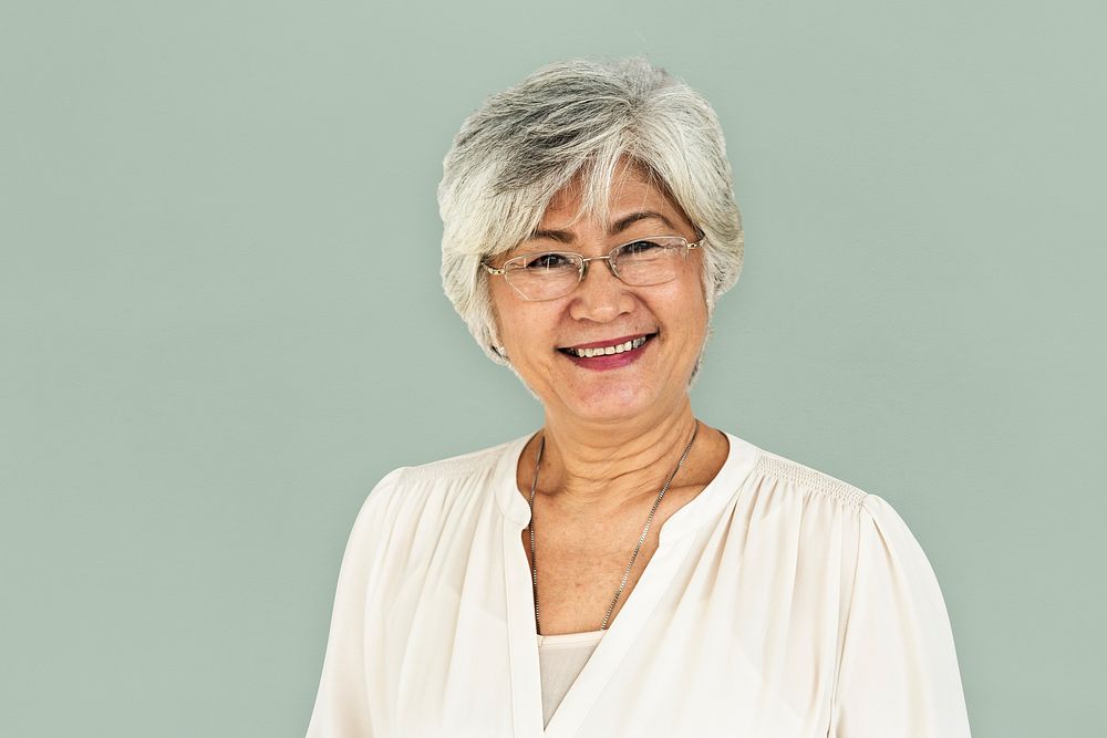 Woman Cheerful Studio Portrait Concept