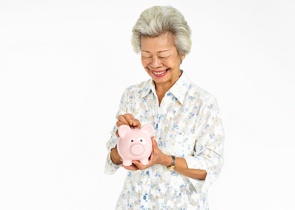 Senior Adult Woman Smiling Happiness Retirement Plan Portrait Concept