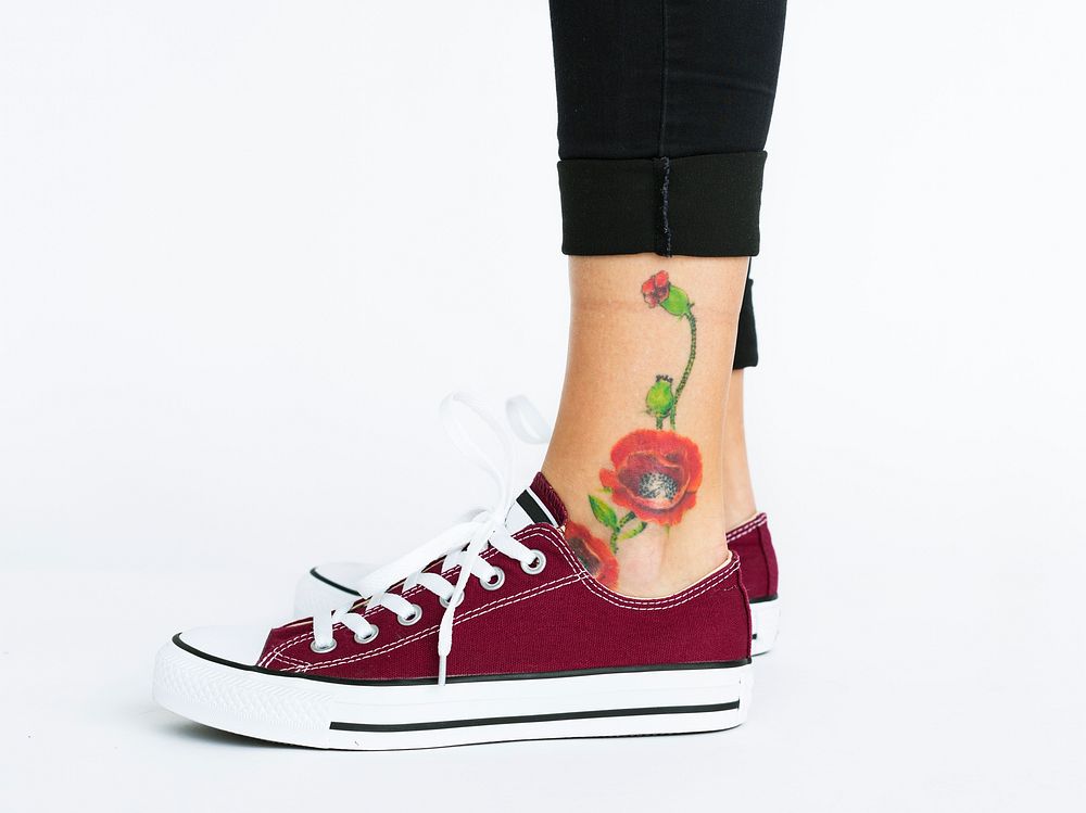Sneakers Studio Tattoo Casual Feet Ground Concept