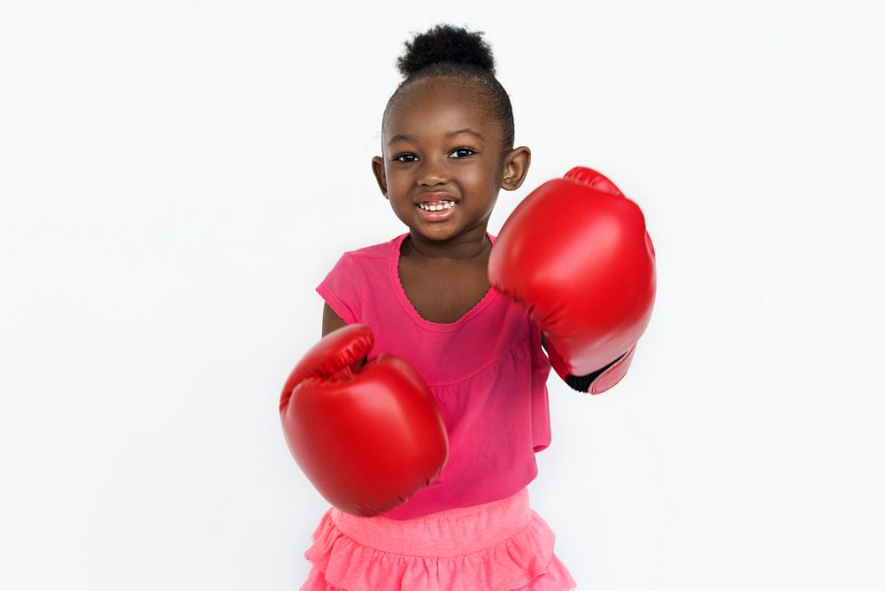 Little Girl Boxing Gloves Concept