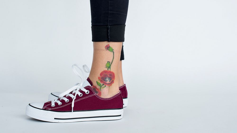 Foot Leg Tatto Art Concept