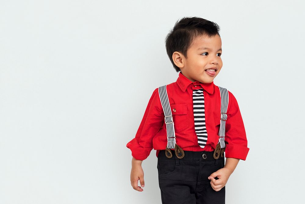 Portrait of a young Asian boy