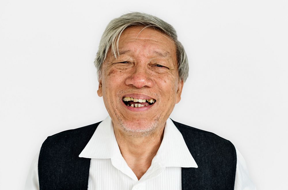 Senior Adult Men Smile Happy Concept