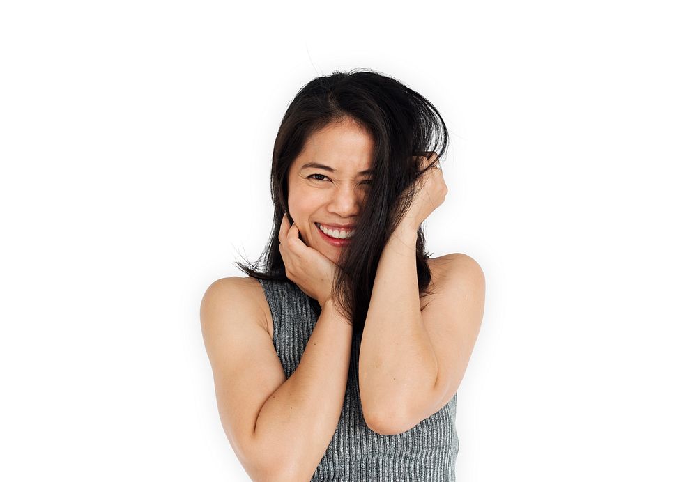 Women Adult Asian Smile Happy Concept