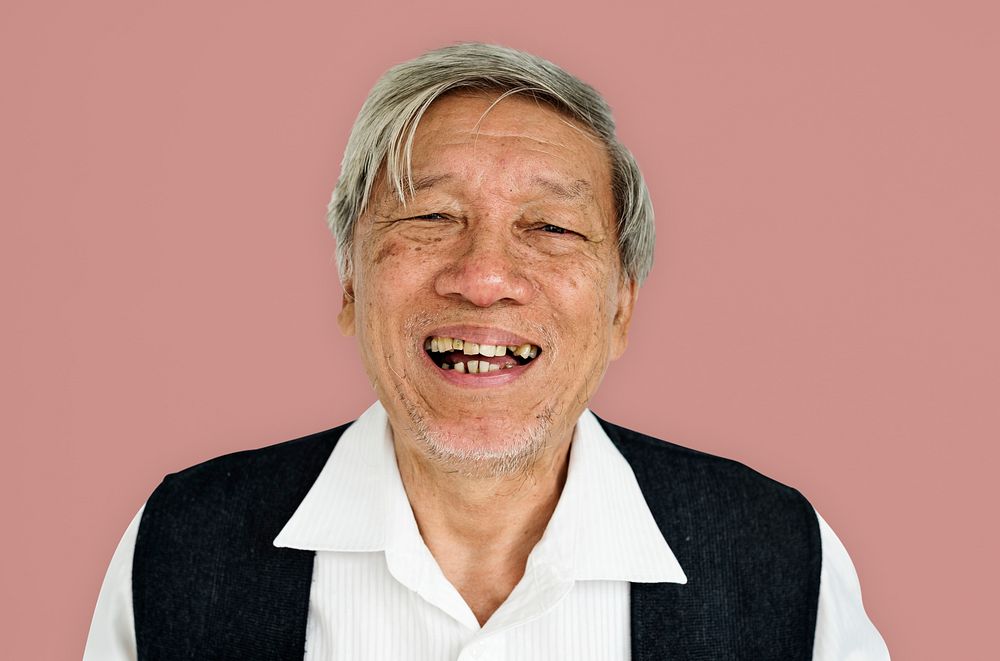 Senior Adult Men Smile Happy Concept