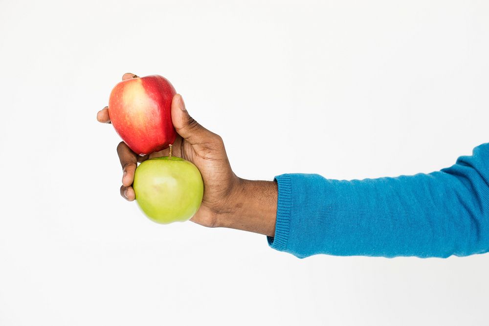 Human Hand Holding Fruit Nutrition Apple Concept